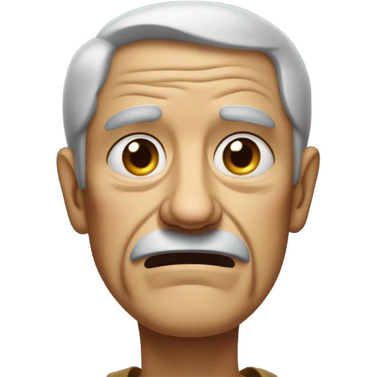 Old man crying emoji