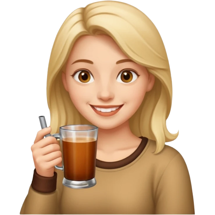mujer tomando mate emoji