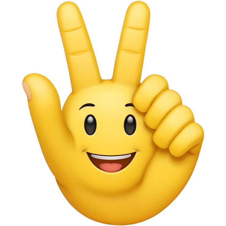 Middle finger with smile face emoji