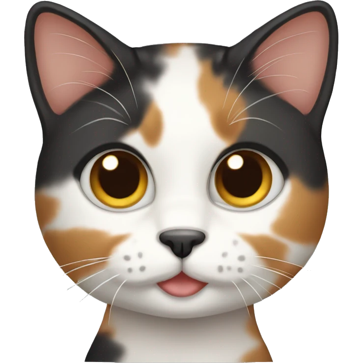 short haired calico cat emoji