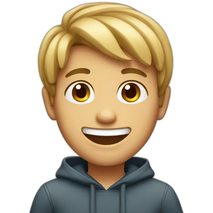 A boy smiling  emoji