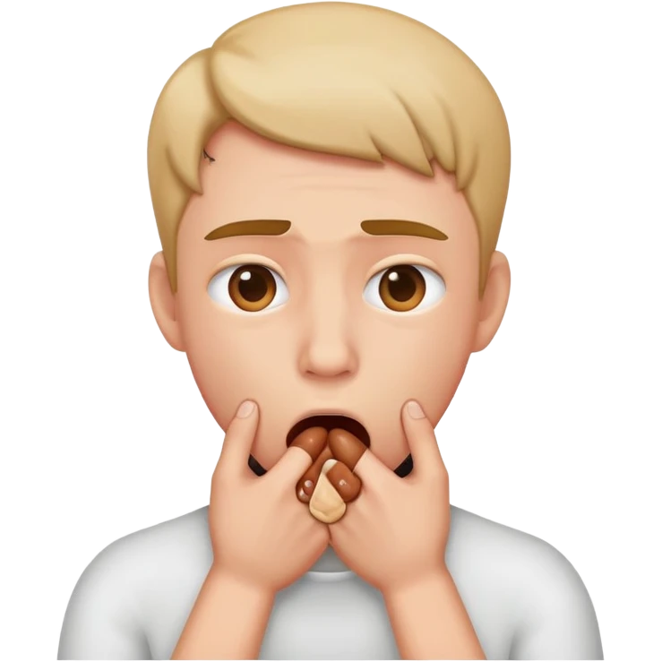 Person chocking their self  emoji