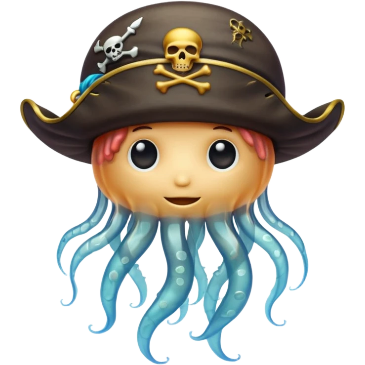 a beautiful jellyfish designed in a piratecore style emoji