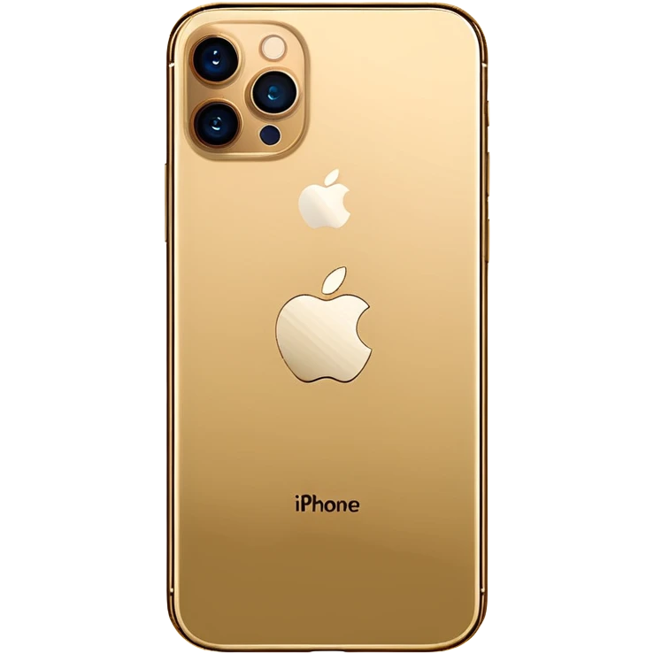 Gold iPhone 16 Pro Max, replace apple logo with cross backview emoji