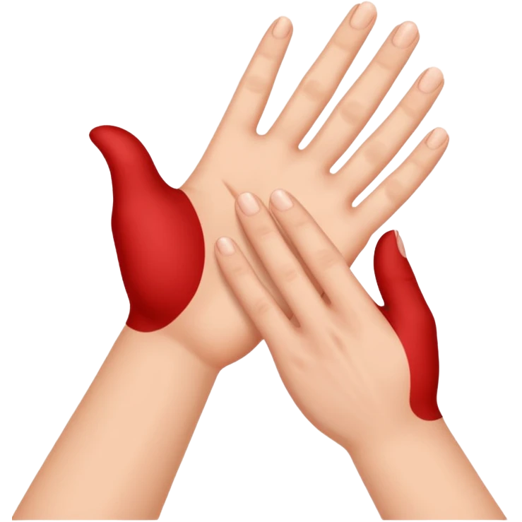 two palms softly touching emoji
