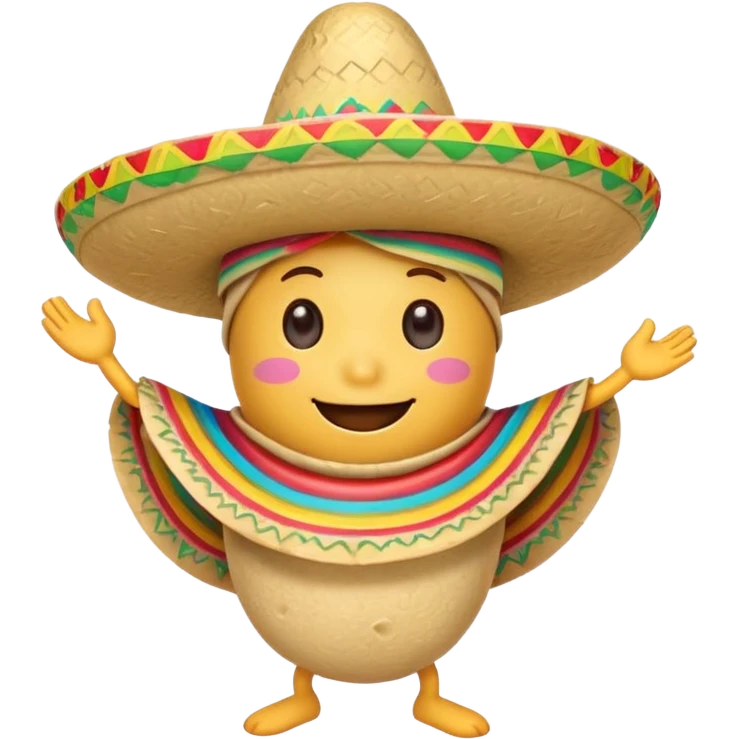 Make a cute burrito dancing emoji