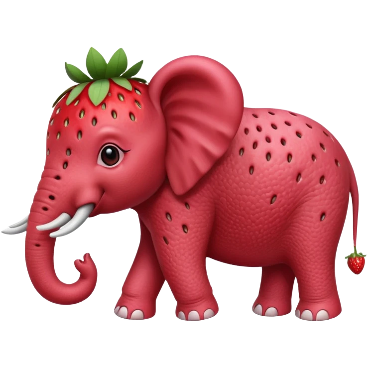 Strawberry éléphant emoji