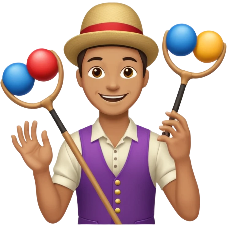 Juggler with clubs,Street Performers emoji