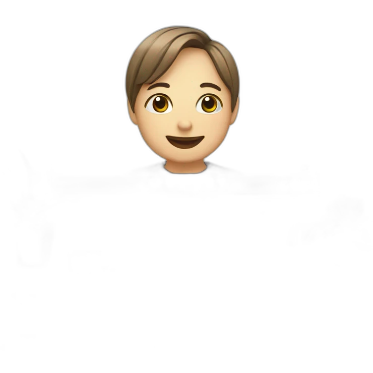 Computer display with video call emoji