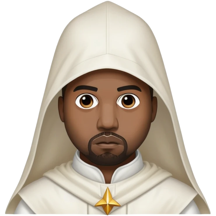 Kanye wearing kkk costume emoji