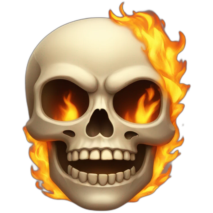 Skull fire emoji