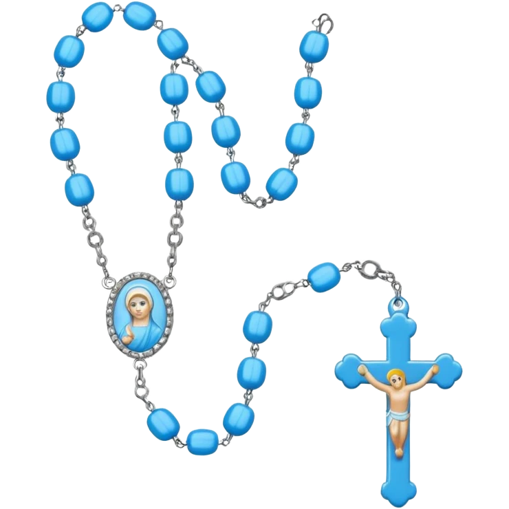 an all baby blue rosary emoji emoji