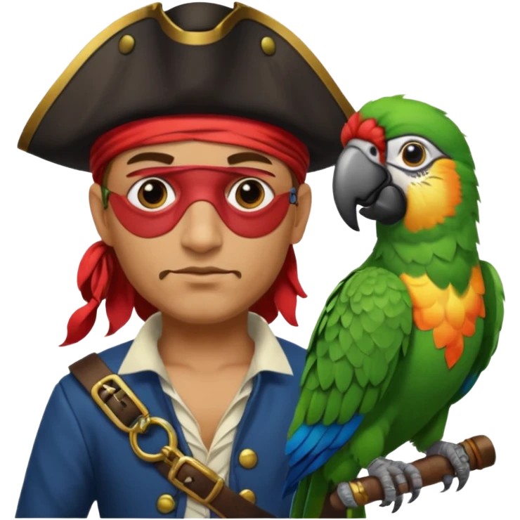 pirate and parrot emoji
