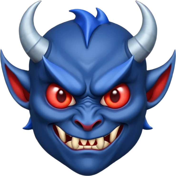 Blue Devil face emoji
