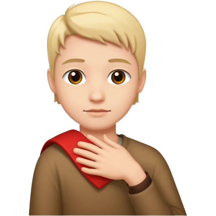 Hand on shoulder emoji
