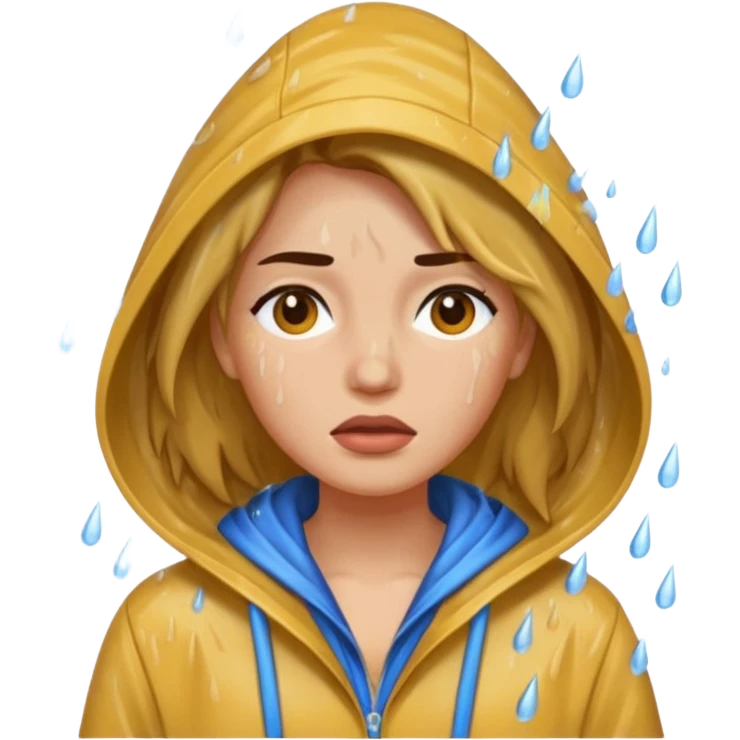 woman caught in the rain emoji