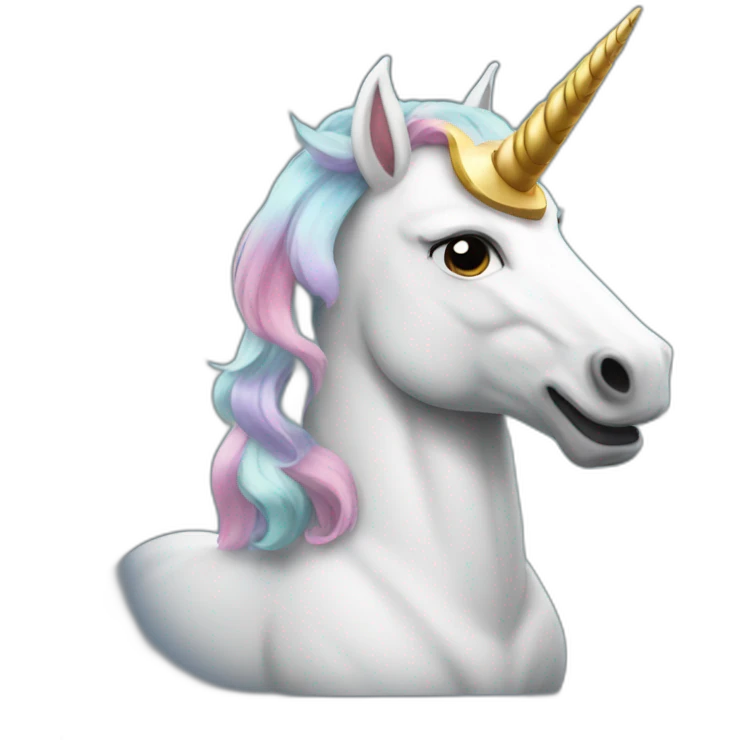 Armed unicorn emoji