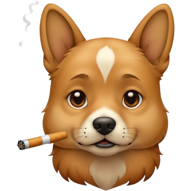 dog smoking emoji