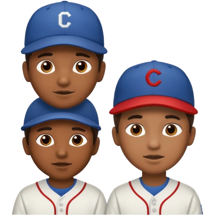 two boys in baseball caps emoji