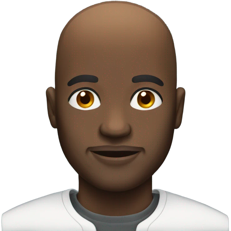 Black bald man emoji