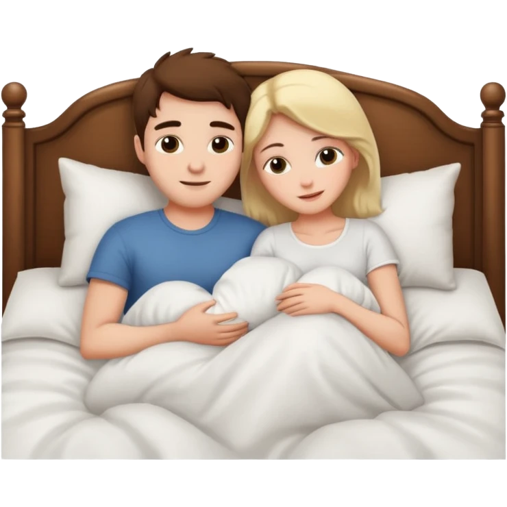 cuddling in bed emoji