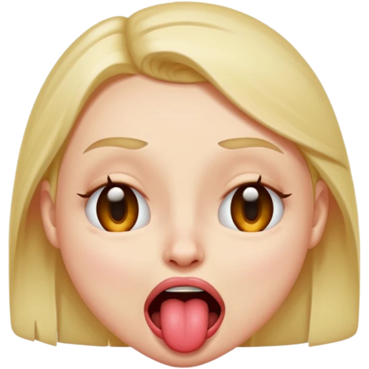 original emoji look with winkey face tongue out and cringey emoji