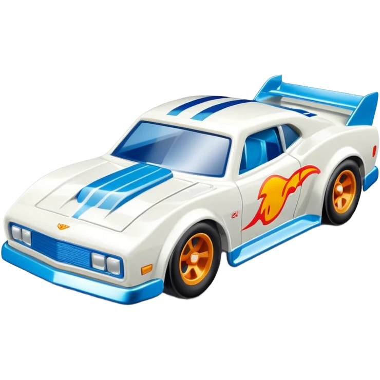 Машинка HotWheels белого цвета в классической упаковке HotWheels. emoji
