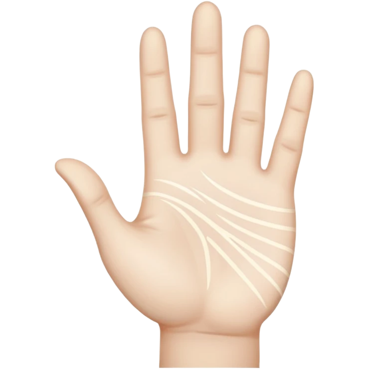open palm with mystical lines emoji