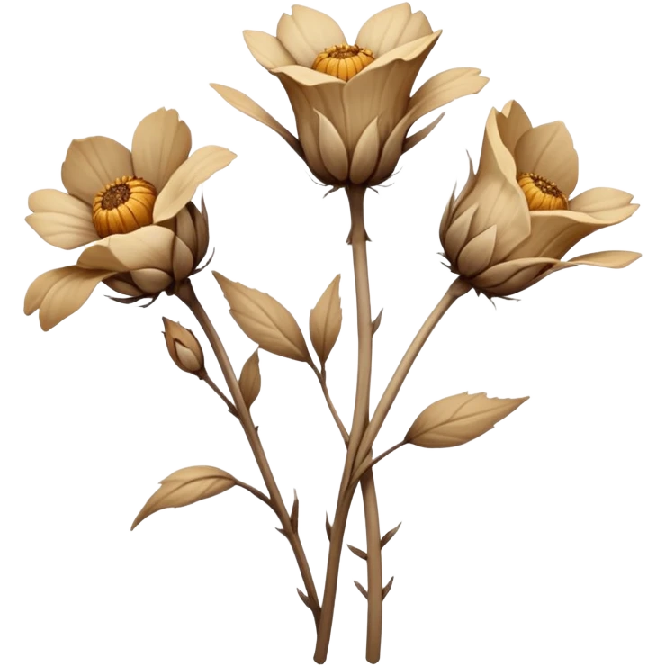 Dry flowers emoji