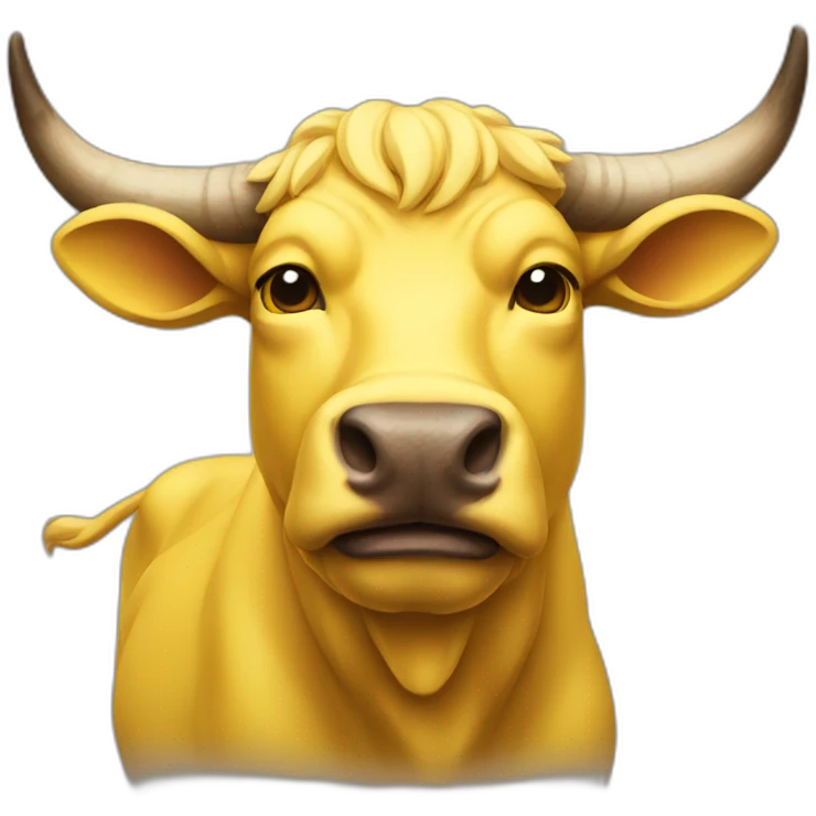 Yellow bull emoji