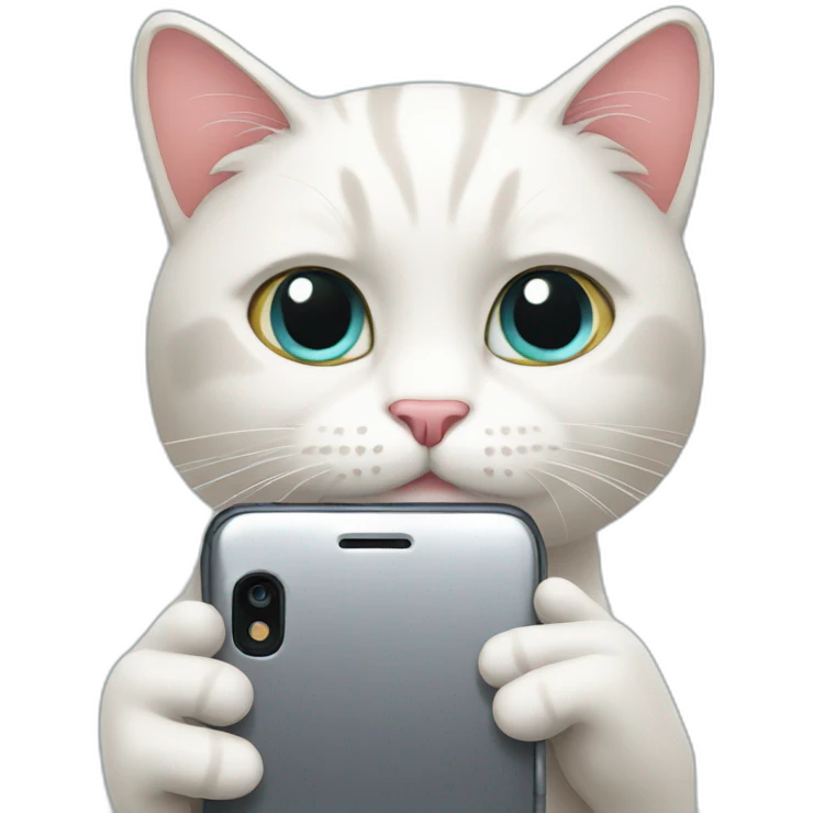 cat with smartphone emoji