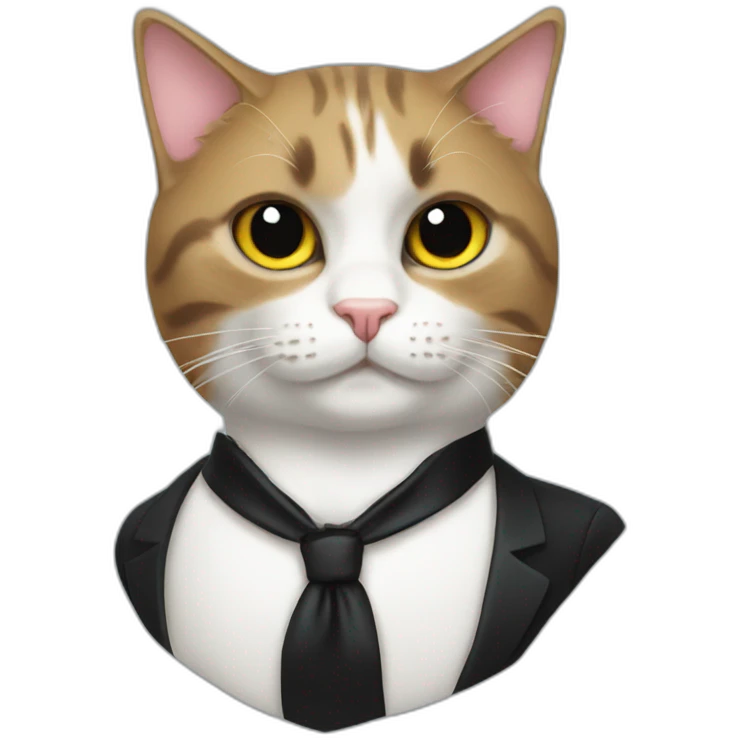 cat in tuxedo cool emoji