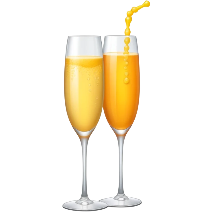 Mimosa drink in a champagne flute emoji