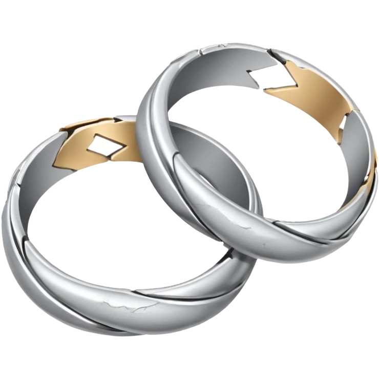 2 broken wedding ring emoji