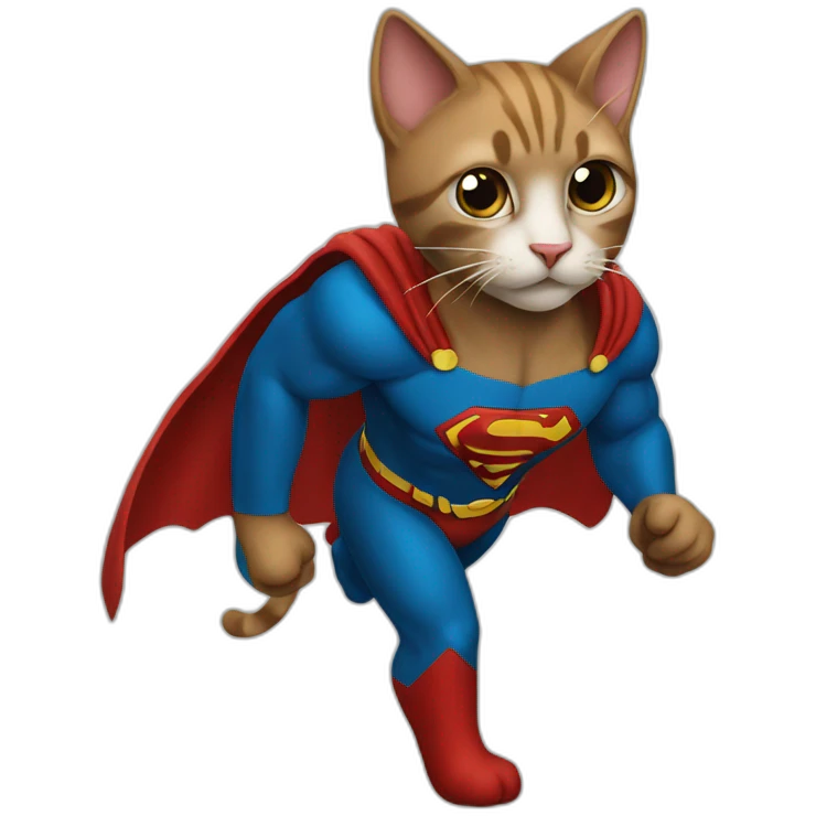 Super-man-as-cat emoji