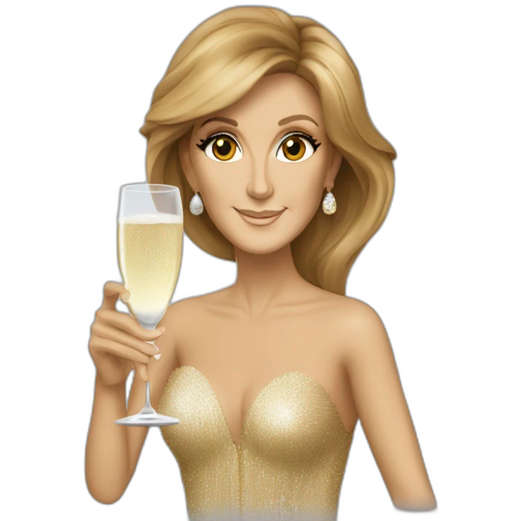 Céline Dion champagne emoji