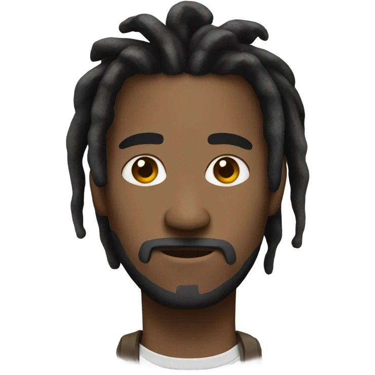 Man with black dreadlocks emoji