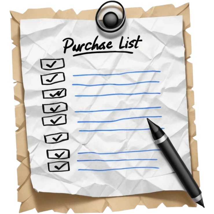 purchase list emoji