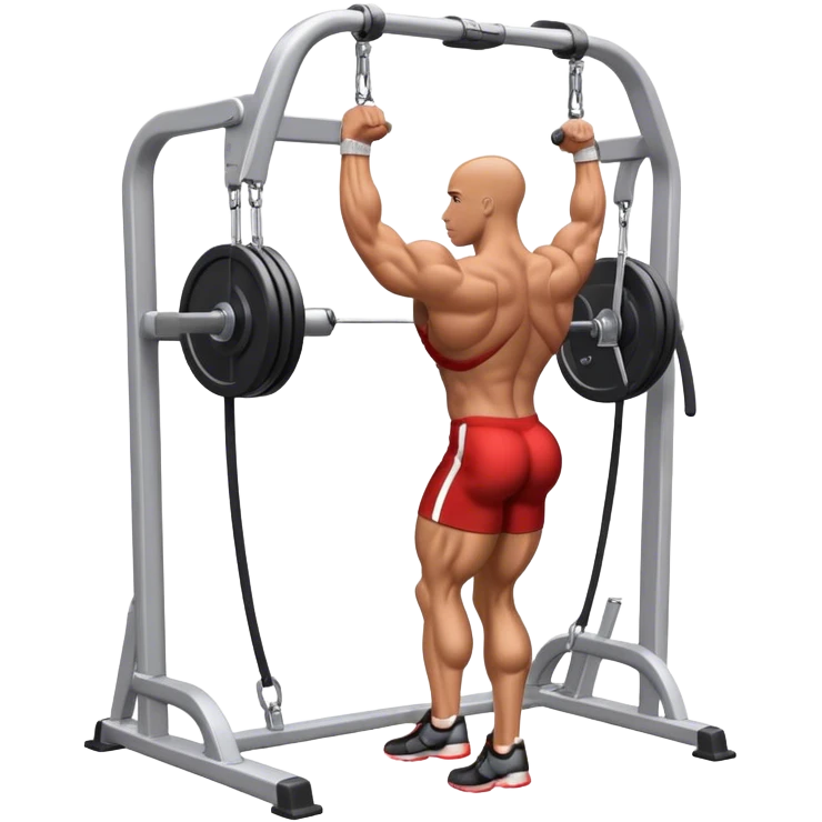 standing bodybuilder hip abduction cable machine exercise emoji