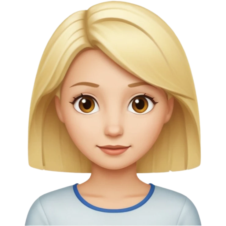 blonde womand, cute, from sector commercial emoji