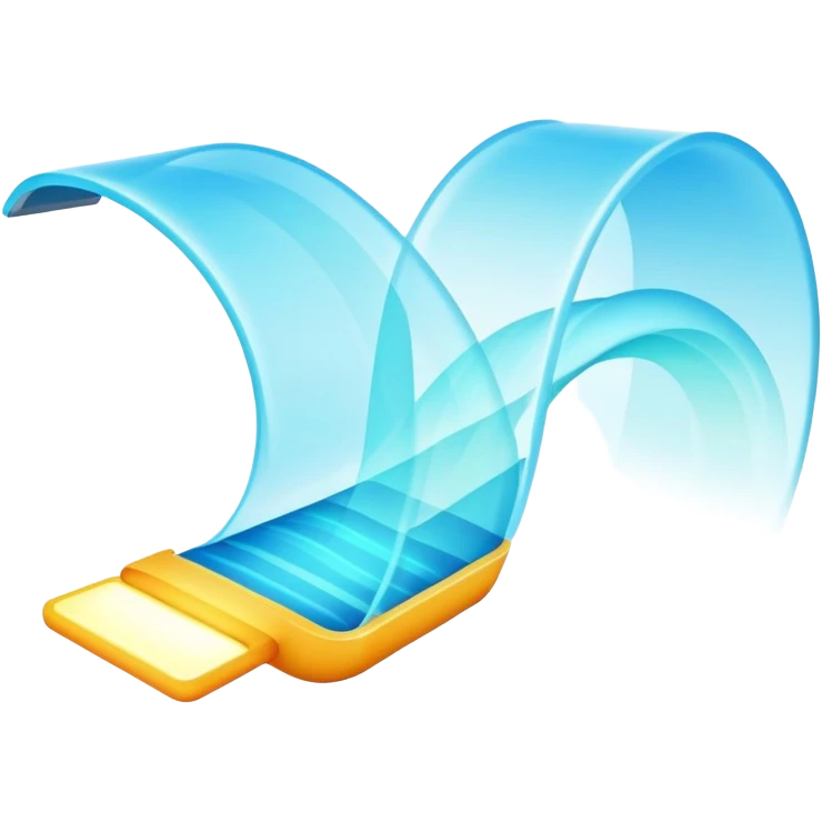 Light waves being channeled through a tube waveguide emoji