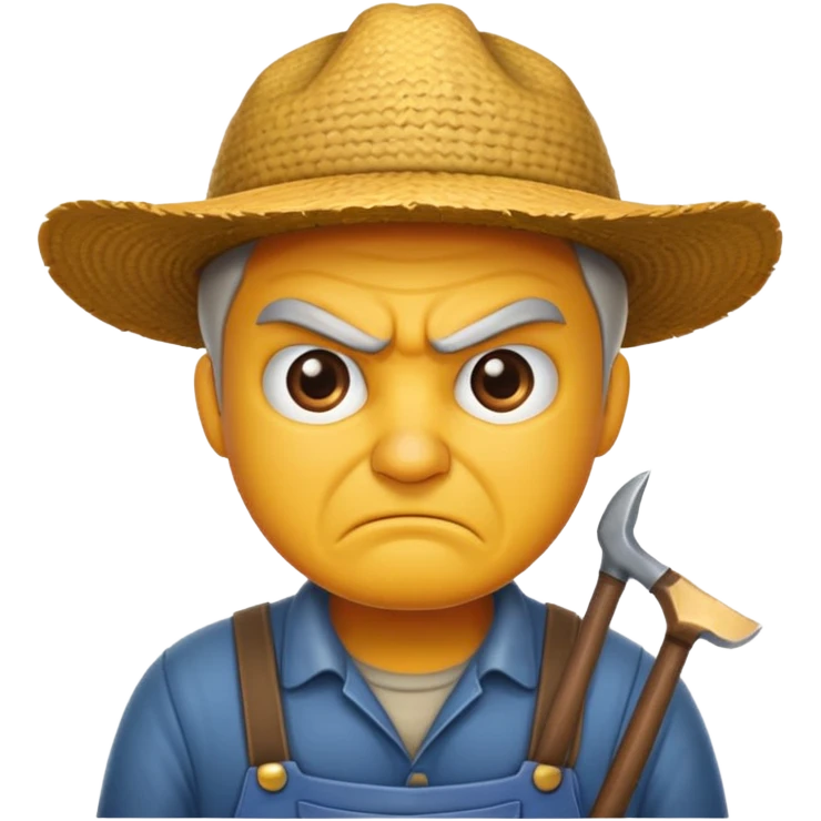 angry farmer  emoji