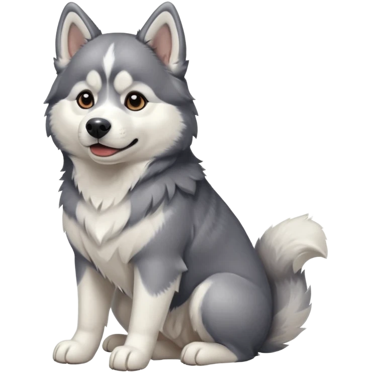 dog full image husky sitting emoji