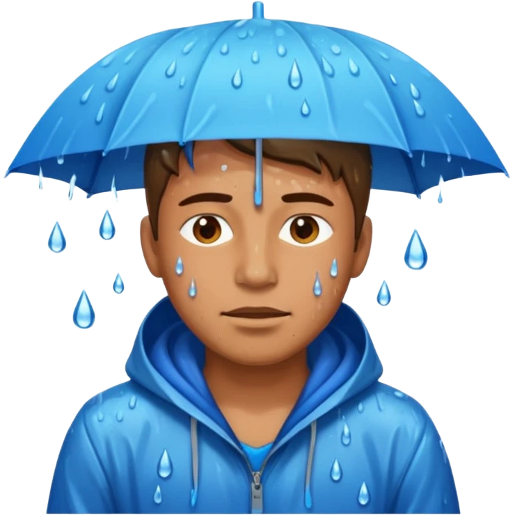 man caught in the rain emoji