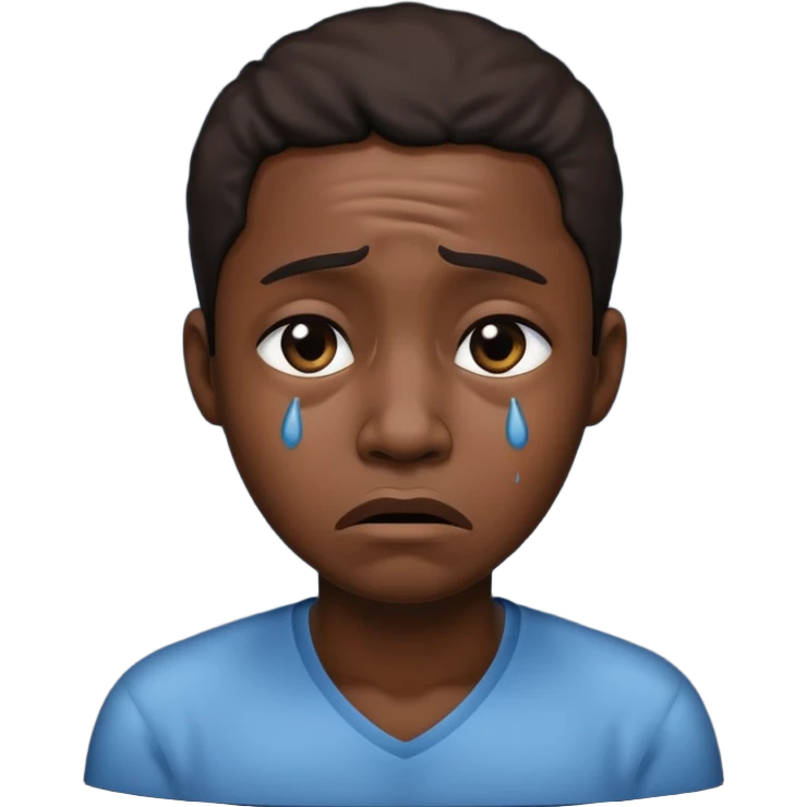 Black african slave crying emoji