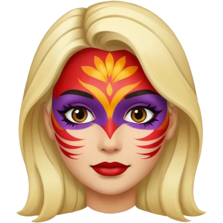 face painted woman  emoji