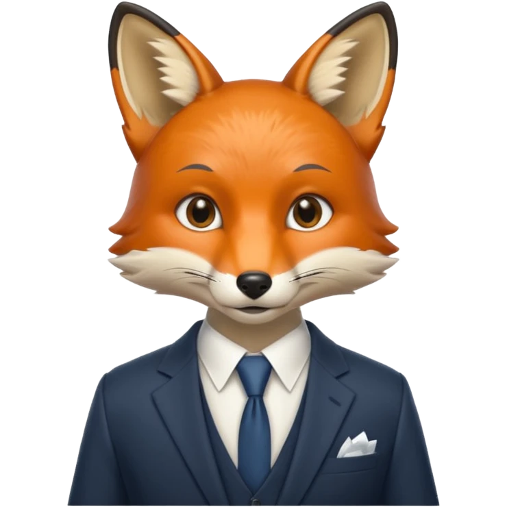 The fox went in a suit
 emoji