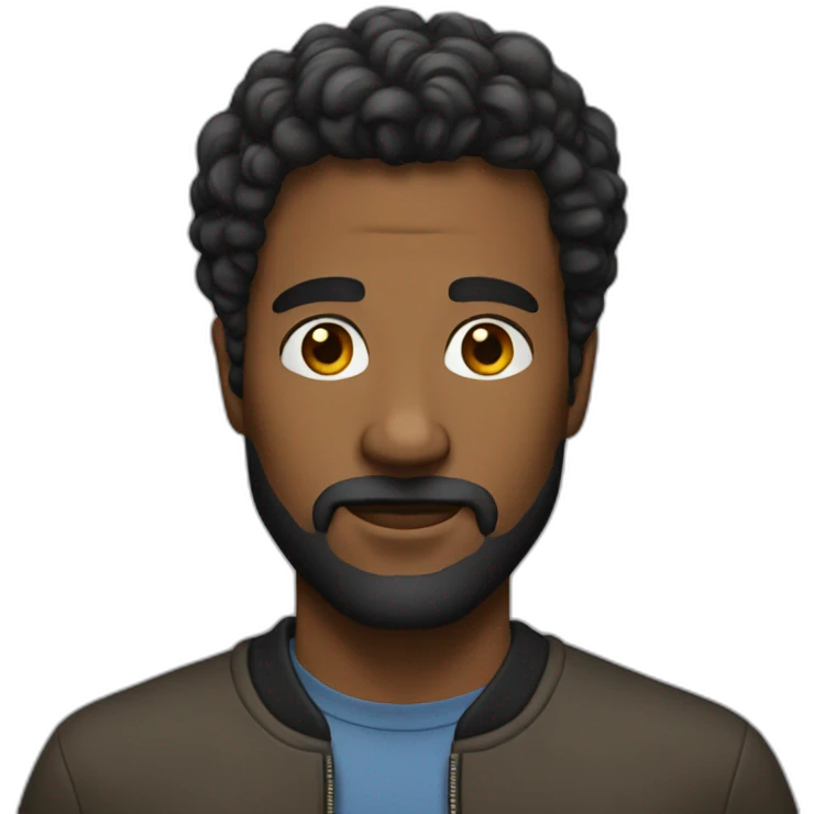 Bold man not shaved emoji