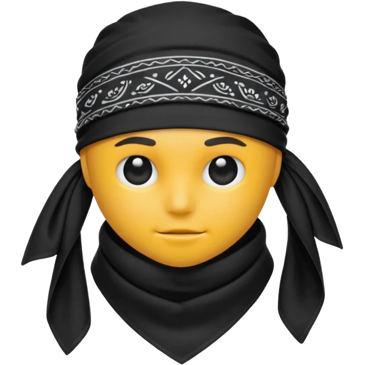 Black bandana emoji