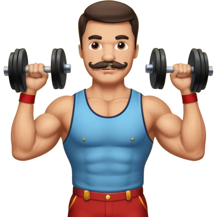 Strongman with Weights in circus emoji